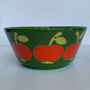 Waerchtersbach Vintage Red and Green Apple Bowl, West Germany